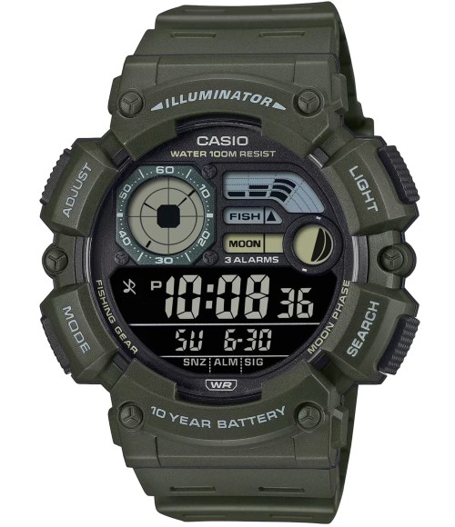 Casio Digital Moonphase Fish WS-1500H-3BVEF